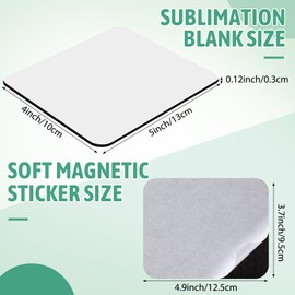 Xuhal 40 Pcs Sublimation Magnet Blanks 4 x 5 Inch Sublimation Blank Refrigerator Magnets Blanks with 20 Pcs Square Blanks 20 Pcs Fridge Magnets for Kitchen Microwave Oven Office Decor