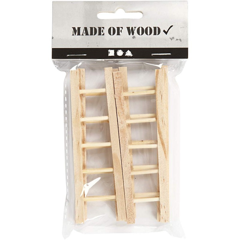 Ladder, size 10x3,5 cm, pine, 6 pcs