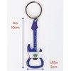 Guitar Shaped El Salvador Flag Design Keychain Bottle Opener Set