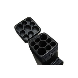 HAN'S DELTA 3B6S Hard 3x6 Pool Cue Case - Billiard Stick Carrying Case - 3 Butt 6 Shaft, (Several Colors Available) (Black)