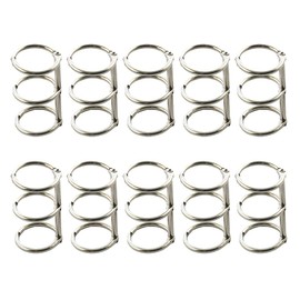FSSTUD 10 Pcs 3 Ring Metal Loose Leaf Binders Book Notebook Rings Photo Album Binding Rings Desk Calendar Binding Rings Comb Binder Spine