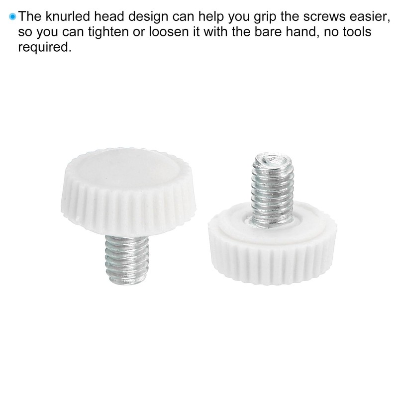 PATIKIL M5x8 mm Knurled Thumb Screws 20pcs Male Thread Round