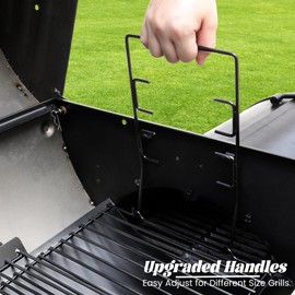 Adjustable Ash Pan for Chargriller Charbroil Grill Charcoal Tray Metal Ash Drip Trays Catcher 23.62" to 35.43" 1224 1324 2121 Fire Grate for Oklahoma Joe Royal Gourmet Replacement Parts