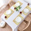 SNAIL GARDEN Placemats&Coaster Set of 12,Rectangular Table Mats Set,Washable Round