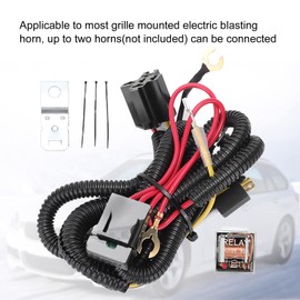 Aramox Air Wiring Harness Relay Kit, 12V Universal Horn Wiring Harness Relay Kit Set for Car Truck Grille Mount Blast Tone