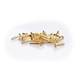 Pack of 100 Mini Wood Screws DIN 97 (Countersunk Head with Slotted Head) Brass 1.6 x 16 mm for Model Making or Restoration