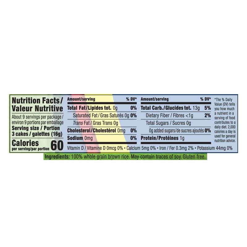 Only Kosher Candy Ultra Thin Salt Free Rice Cakes Squares,