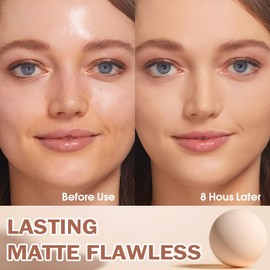 Kaely Oil Control Face Pressed Powder,Perfection Matte Compact Powder,Long Lasting Waterproof Finishing Powder Makeup,polvo compacto de maquillaje,Lightweight,Vegan,245 Radiant Honey