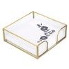 TOLIDA Square Glass Napkin Holder - Metal Glass Napkin Holder