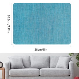 EMORBALS 2Pcs 8 * 11Inch Couch Patches Repair Fabric, Self-Adhesive Couch Repair Patch with Strong Glue, Repair Patch for Sofa, Tote Bags, Car Seats, Furniture,Etc(Blue)