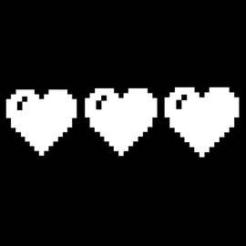 ZeldaParody Link Full Heart Life Bar 6" Vinyl Sticker Car Decal (6" White)