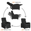 Yaheetech Home Theater Seating Fabric Recliner Chair Modern Single Living