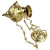 Brass Hanging Censer, Charcoal Incense Burner, Church Devotional Supplies, 10