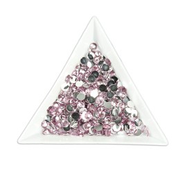 1000pcs 2mm Flat Back Resin Rhinestones Bling Crystal Diamantes for Nail Art & Craft(2mm, Pink)