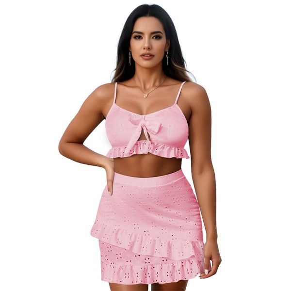 IUJWDA Traje de baño de 3 Piezas para Mujer,Mujer Push