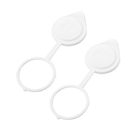 A ABSOPRO Windshield Wiper Washer Fluid Reservoir Tank Bottle Cap Cover Fits MR597536 Mitsu bishi Out lander 2007-2018 Plastic White 2 Pack