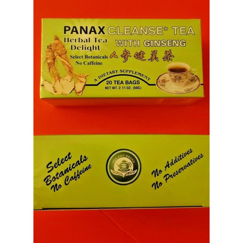 Teapot Brand 2 PACK PANAX HERBAL TEA DELIGHT CLEANSE TEA
