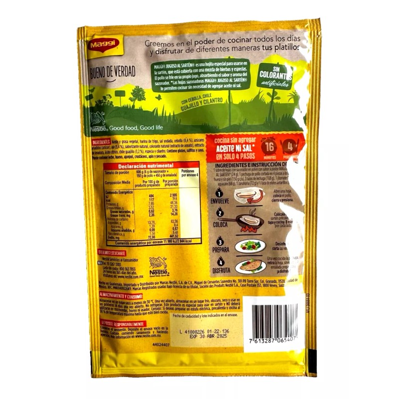 MAGGI 4-Pk Maggi Jugoso al Sarten Pastor 4 Hojas /Maggi