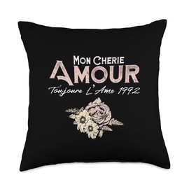 Valentines Day Gifts For Wife Mon Cherie Amour Mon Cherie Amour My Dear Love Romantic Valentines Day Throw Pillow, 18x18, Multicolor