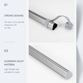 Niejgay Chopsticks Storage Tube Aluminium Alloy Box Case for Chopsticks Storage Box Without Chopsticks