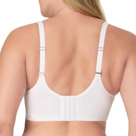 Bali Wireless, Cotton Collection Full-Coverage Bra for Women, Moisture-Wicking, Convertible Straps, White