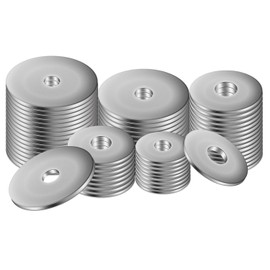 M8 Washers for Screws, 50 Pcs Large 304 Stainless Steel Flat Repair Metal Penny Washers for Bolts, Plain Round Lock Spacers for Bolts Screws (M8 x 15-50PCS)