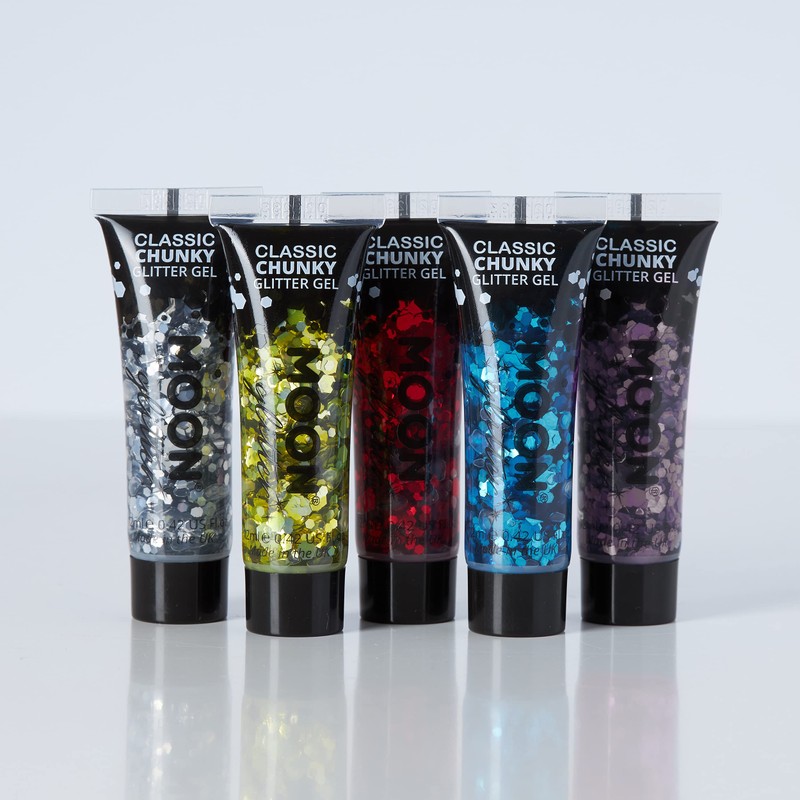 Gel with classic coarse-grained glitter by Moon Glitter - 12