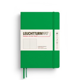 LEUCHTTURM1917 - Notebook Hardcover Medium A5-251 Numbered Pages for Writing and Journaling - Thinking Ahead (Dotted Paper, Spring Leaf)