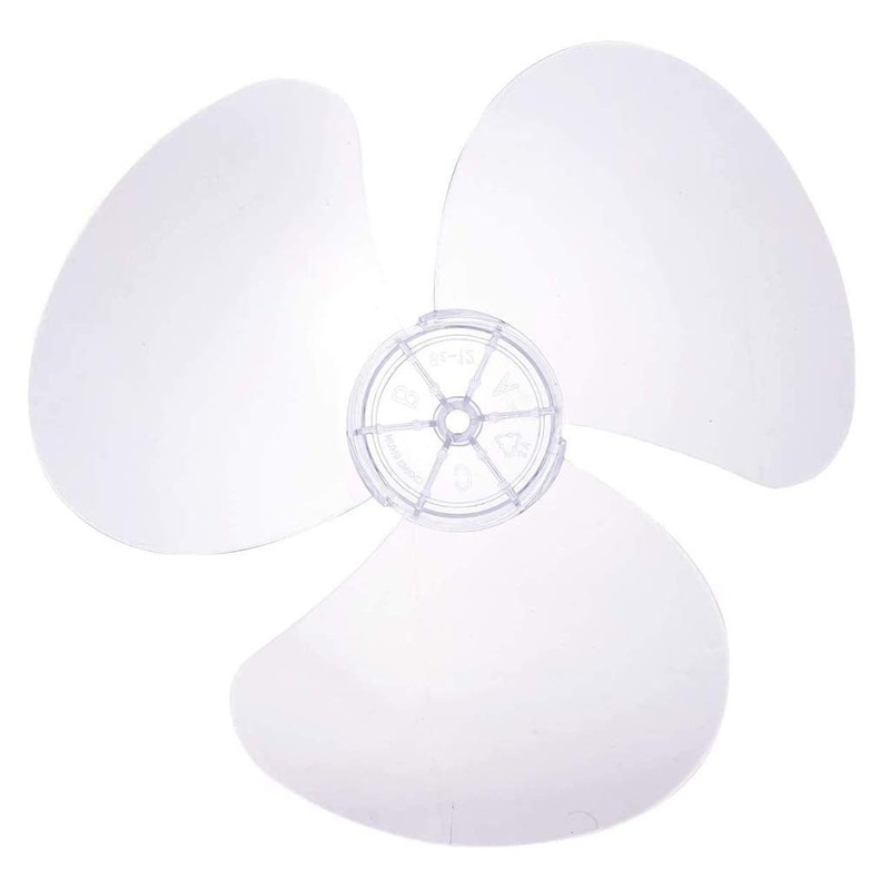 White 3 Leaves Clear Fan Blade Replacement for 12 Inch