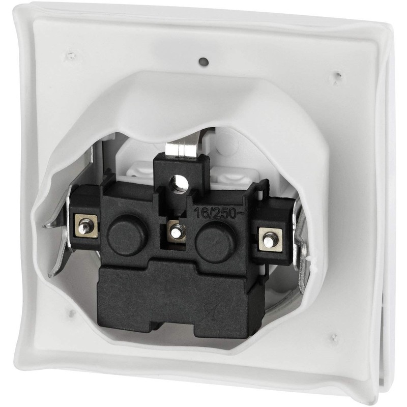 Flush-Mounted Socket IP44, Plug-In Terminal, All-in-One, Series ET-1 White