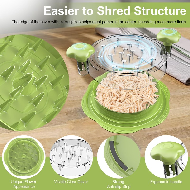 SURETIVIAN Chicken Shredder Large Chicken Breast Shredder Tool Twist with