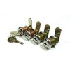 4/Pk 1-1/8" Double Bitted Cam Lock with 6-Disc Tumbler, Keyed