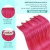 Runature Extensiones Cabello Humano 25gr 16in 5pz Rosa Caliente