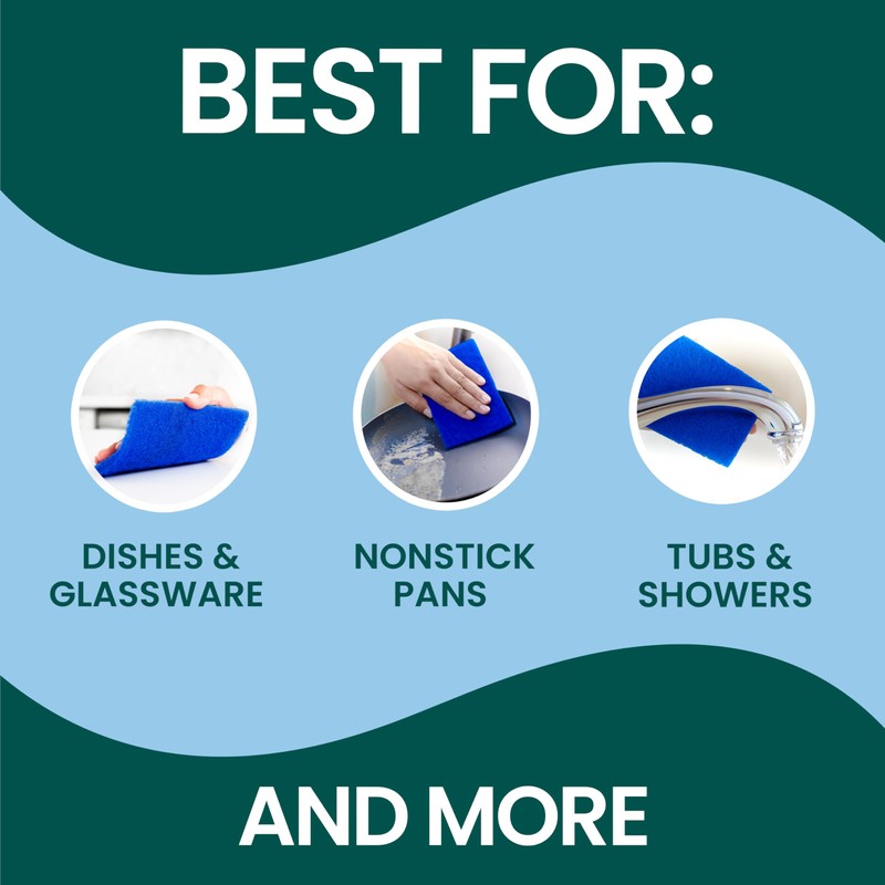 Scotch-Brite® Zero Scratch Scour Pad, 3 Scrubbing Pads, Non-Scratch Scouring