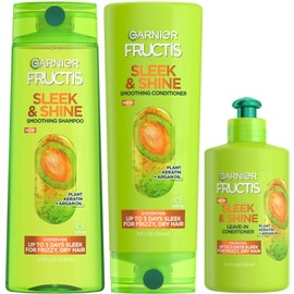 Garnier Fructis Sleek and Shine Conditioner 34.7 Fl Oz Anti Frizz Vegan Cruel...