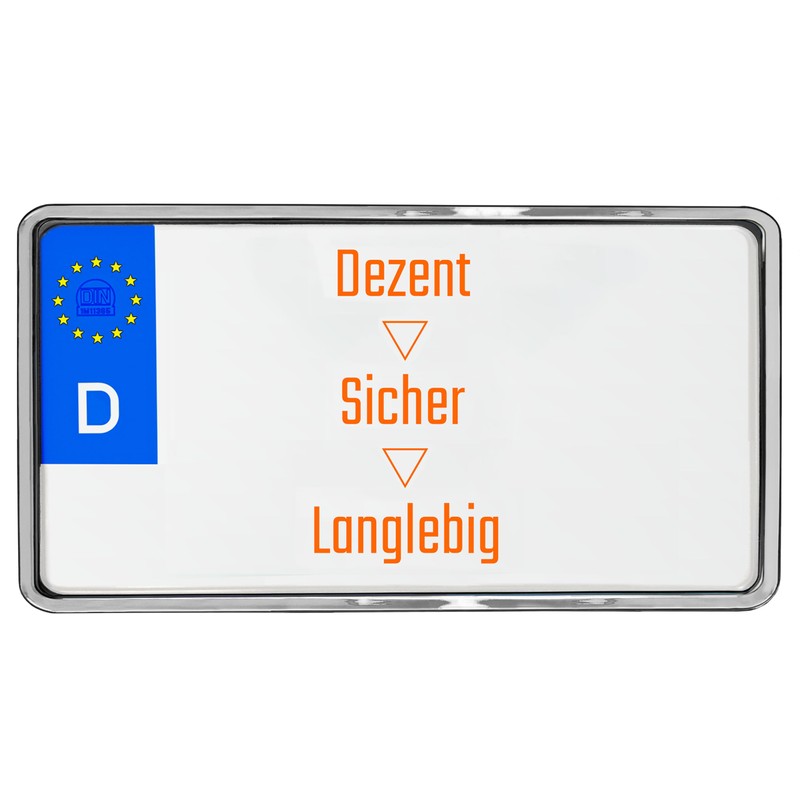License Plate Holder 240 x 130 Chrome Look Light Motorcycle