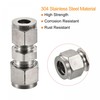 sourcing map Compression Tube Fitting 304 Stainless Steel 8mm x