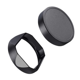 Metal Square Lens Hood 43mm with Cover for Leica Q3/Q3-43 Camera,Q3 Camera Accessories Black (Black)