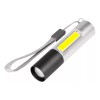 LJK Linterna Cob Luz Led Mini Recargable Zoom Bolsillo 2000