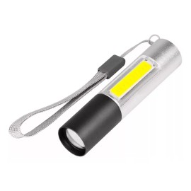 LJK Linterna Cob Luz Led Mini Recargable Zoom Bolsillo 2000 Mah