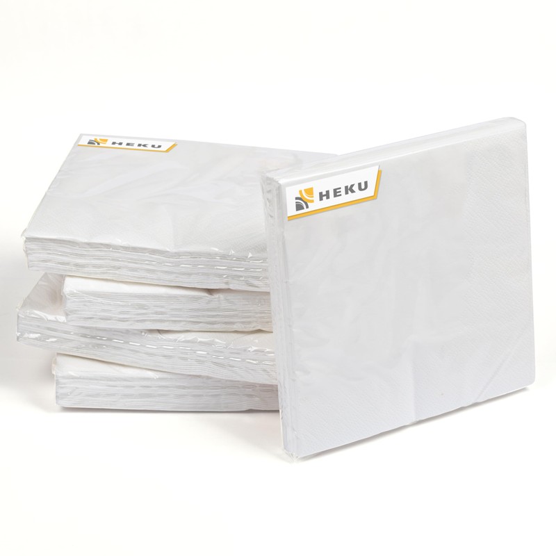 HEKU 30241-01: 100 Plain Napkins, 3-Ply, 33 x 33 cm,