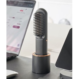 JMW JM Double U [Adapter Included] Volume On Plus Wireless Brush Straightener Charging Cradle Set