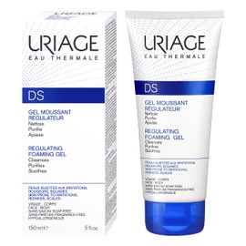 Uriage DS Regulating Foaming Gel 150ml - Cleanses, Purifies, Soothes Skin Prone to Irritations, Redness & Scales - Suitable For Body, Face, Scalp & Hands - Hypoallergenic & Fragrance-Free