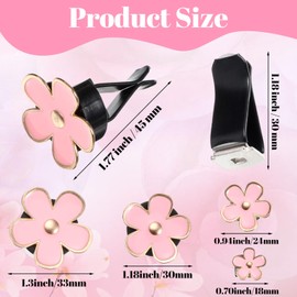 Giantree 12-Pack Car Air Vent Clips, Cute Flower Airs Vent Clips, Colorful Daisy Flower Car Air Freshener Clip Diffusers for Cars Interior Decoration Accessories (4 Sizes White Pink Red)