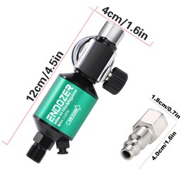 ENDOZER 1/4" NPT Inlet and Outlet Air Compressor Water Separator Clean Dry Air, with Drain Valve and Pressure Regulator for Spray Gun