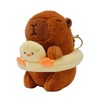 Clearstone Capybara Plush Keychain Chavimaru Swim Ring (Duck) 13cm Brown