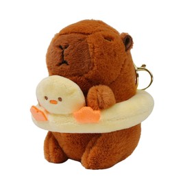 Clearstone Capybara Plush Keychain Chavimaru Swim Ring (Duck) 13cm Brown