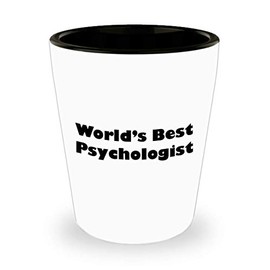 Cute Gifts for Psychologist Shot Glass Tequila Shotglass Novelty Drinkware - Psychology School Educational Clinical Counseling Forensic Practitioner APA Funny Gag Idea Recognition Award - WorldsBest