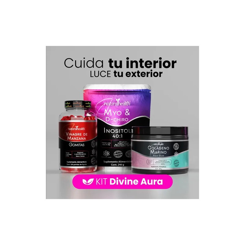 Kit Divine Colageno Marino Inositol Vinagre De Mza Natural H