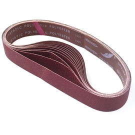 Aiyard 2 x 42 Inch Aluminum Oxide Sanding Belts, 40/80/120/150/240/400 Assorted Grits Abrasive Belts for Belt Sander, 12-Pack
